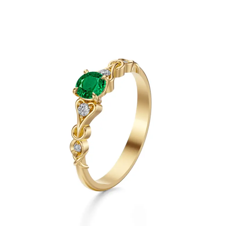 Pierścionek ze szmaragdem naturalnym AJPZ_062